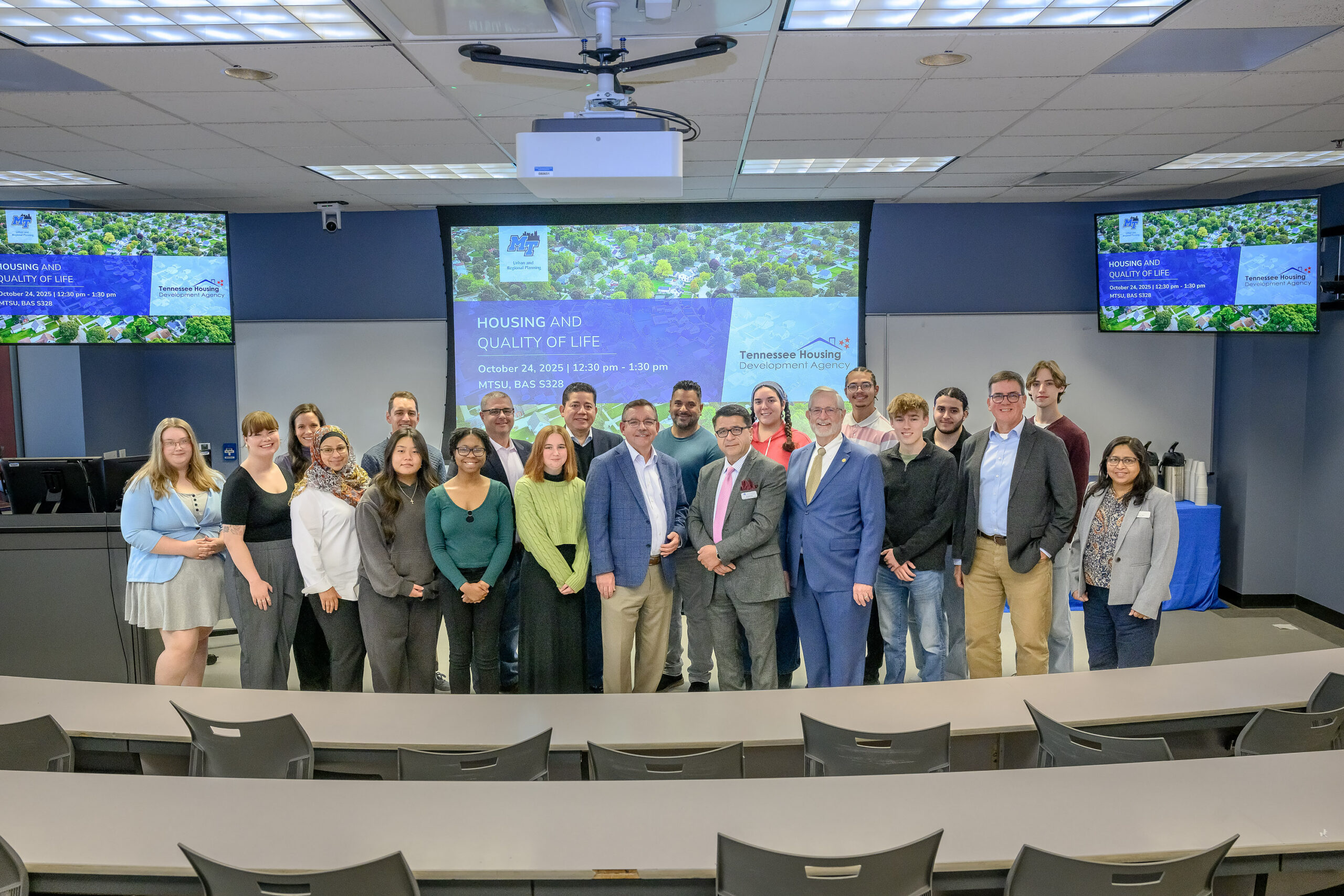 Group of Business and Economic Research Center students, staff, faculty, and advisory committee members.
